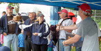 Trophy presentation on HotDog Day